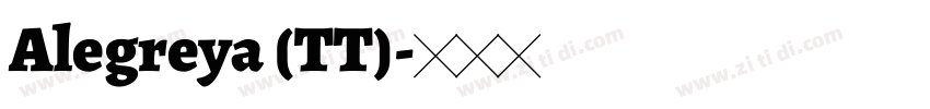 Alegreya (TT)字体转换